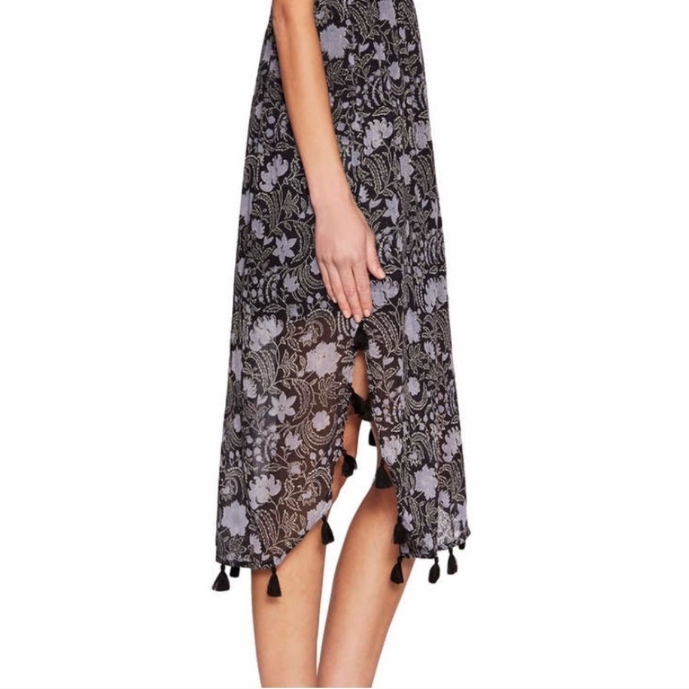 Banjanan Indian Cotton Smocked Tassel Trim Dress